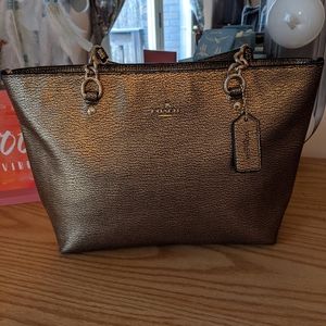 Coach metallic gold bag
